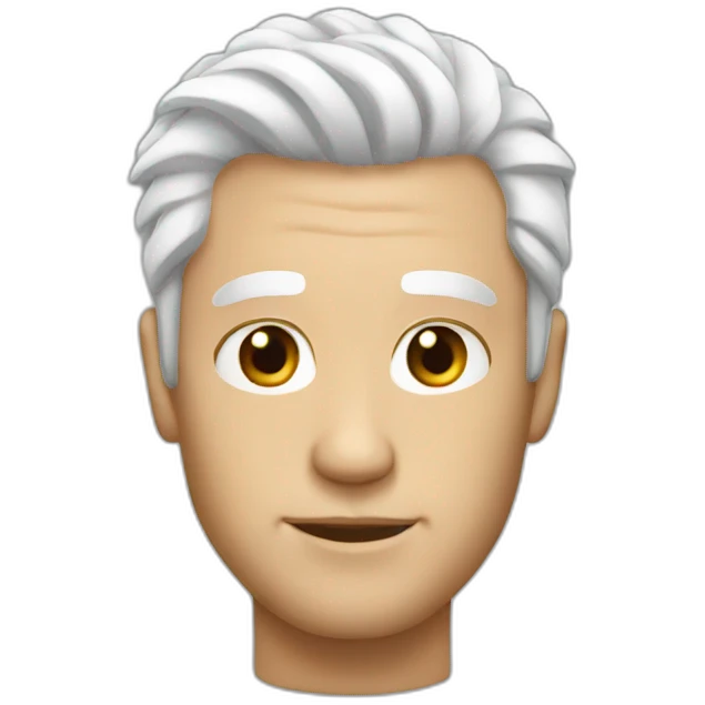 GUY WHITE HAIR emoji