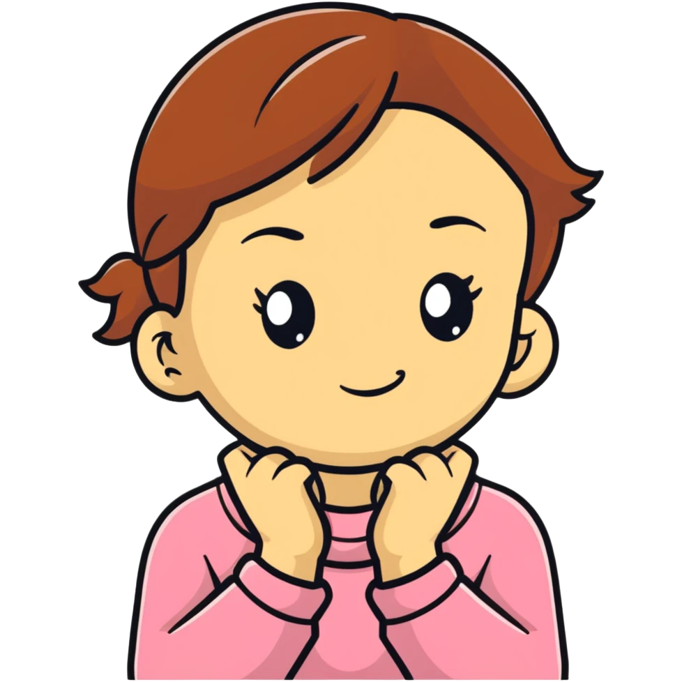 girl with hands around her neck emoji