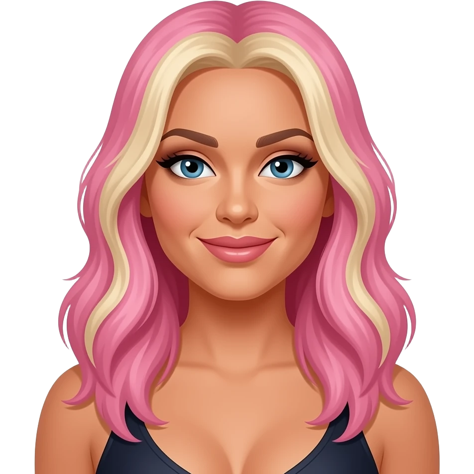 alexa bliss blond hair and hair pink emoji