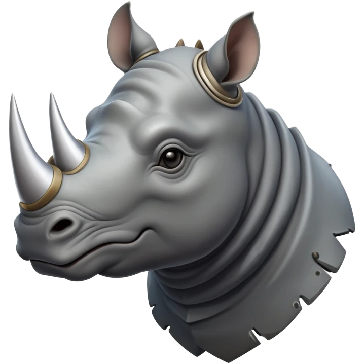 cinematic-noble-rhinoceros-portrait-emoji,-poised,-with-a-massive,-powerful-build-and-a-thick,-armored-hide-of-slate-gray,-deep-set-soulful-piercing-eyes,-simplified-yet-sharp-and-sophisticated-features,-highly-detailed, with large black eyes emoji
