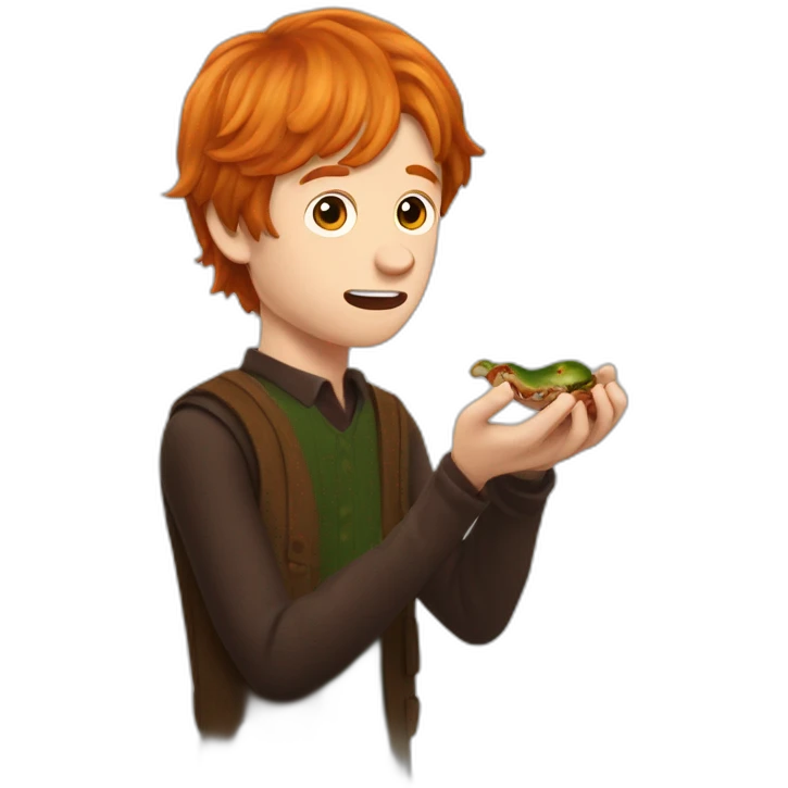 Ron Weasley eating slugs emoji