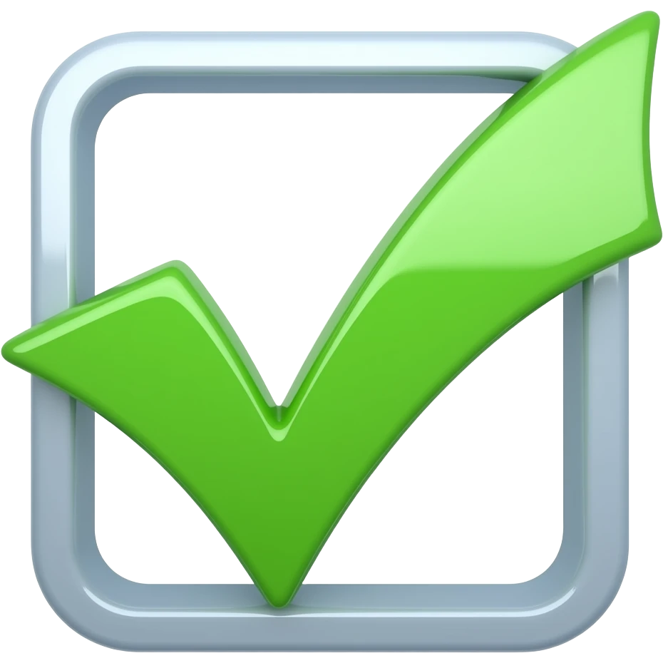 Создай эмодзи как галочку в тик-токе emoji