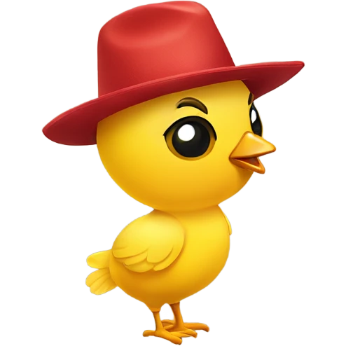 Yellow feminine chicky with long eyelashes communist hat emoji