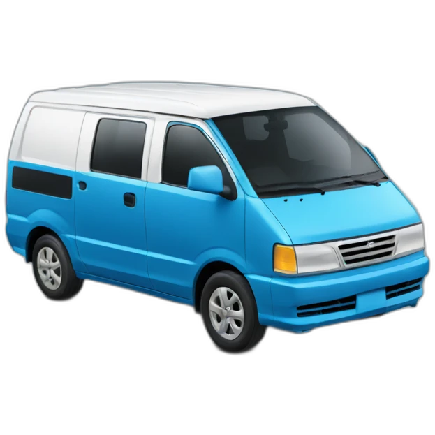 Suzuki Blue van go to Guadalajara emoji