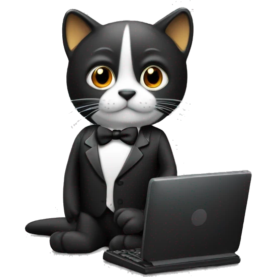 Tux using a PC-Keyboard emoji