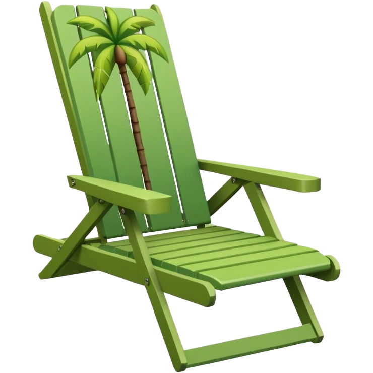 silla de playa y palmeras  emoji