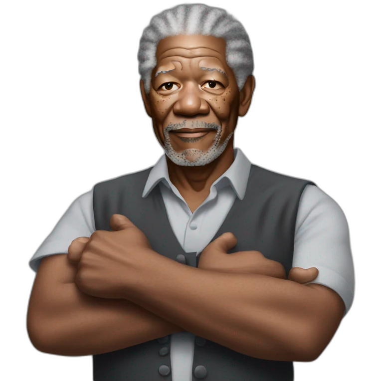 Morgan Freeman arms crosses emoji
