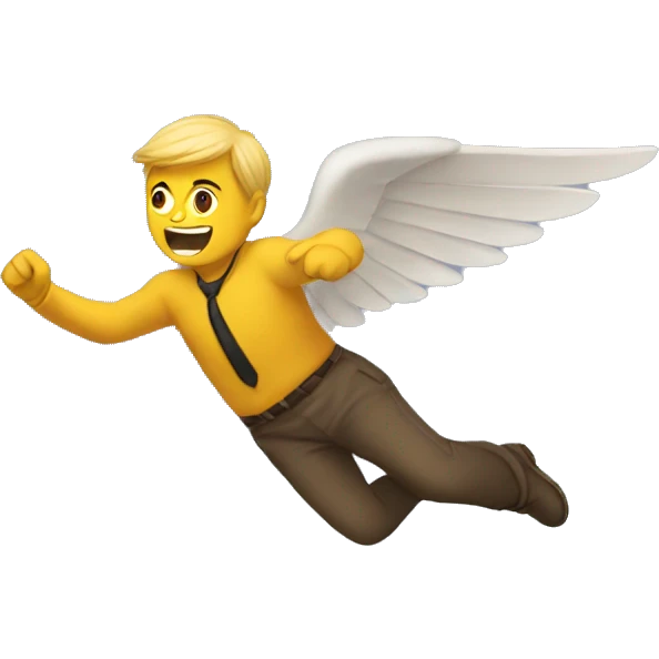 Flying man  emoji