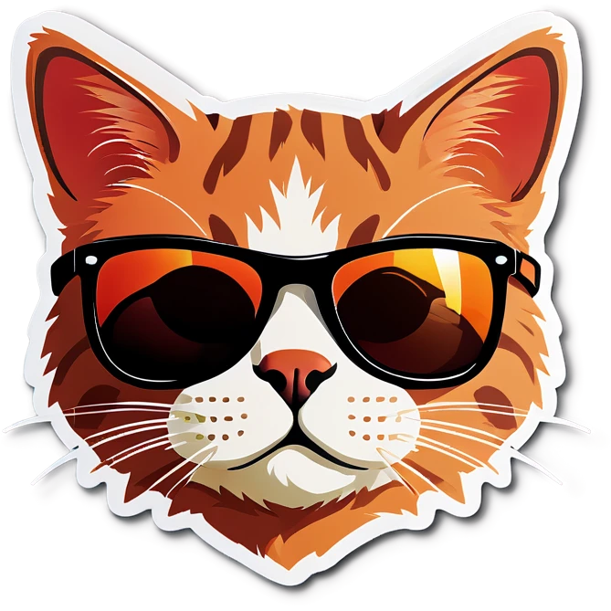 Cat with sunglasses emoji