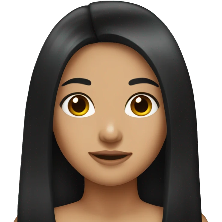 Girl with black long hair  emoji