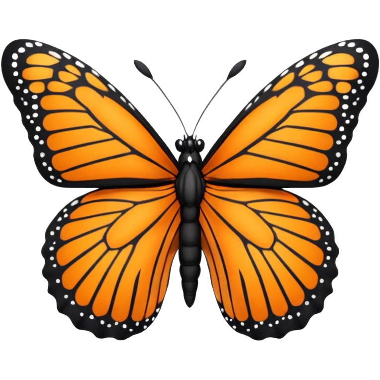 Monarch butterfly emoji