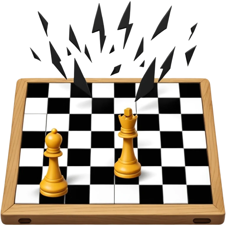 lightning hitting a chess board emoji