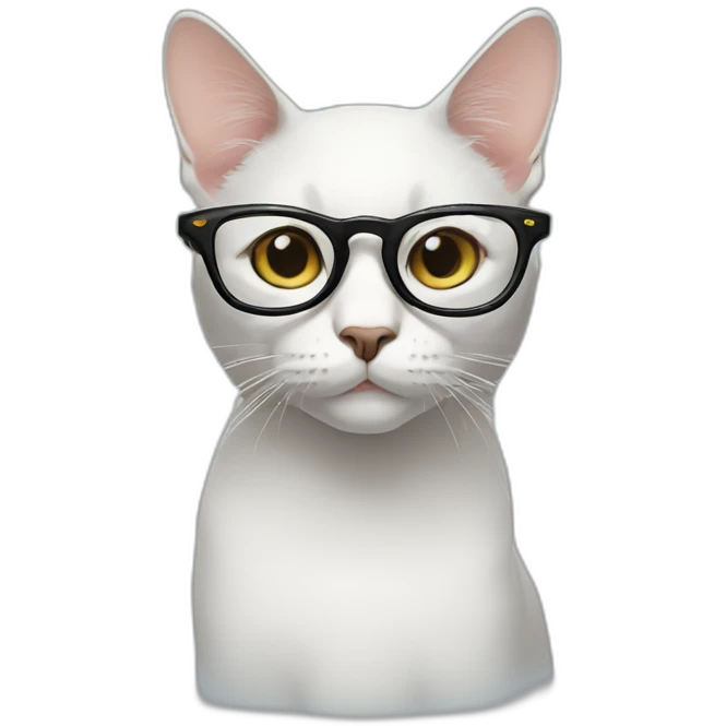 Cat in fashion glasses emoji