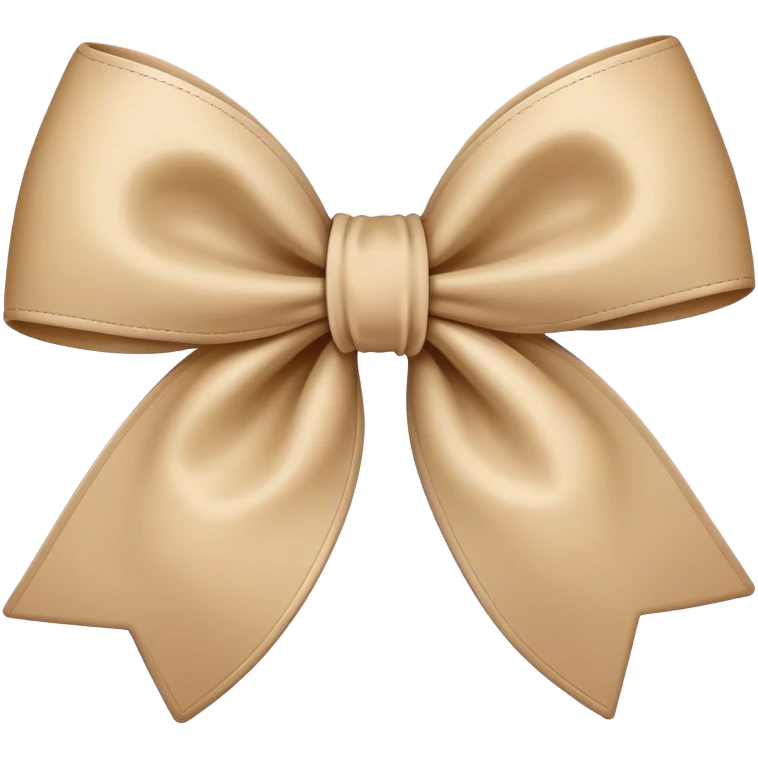 Beige bow emoji
