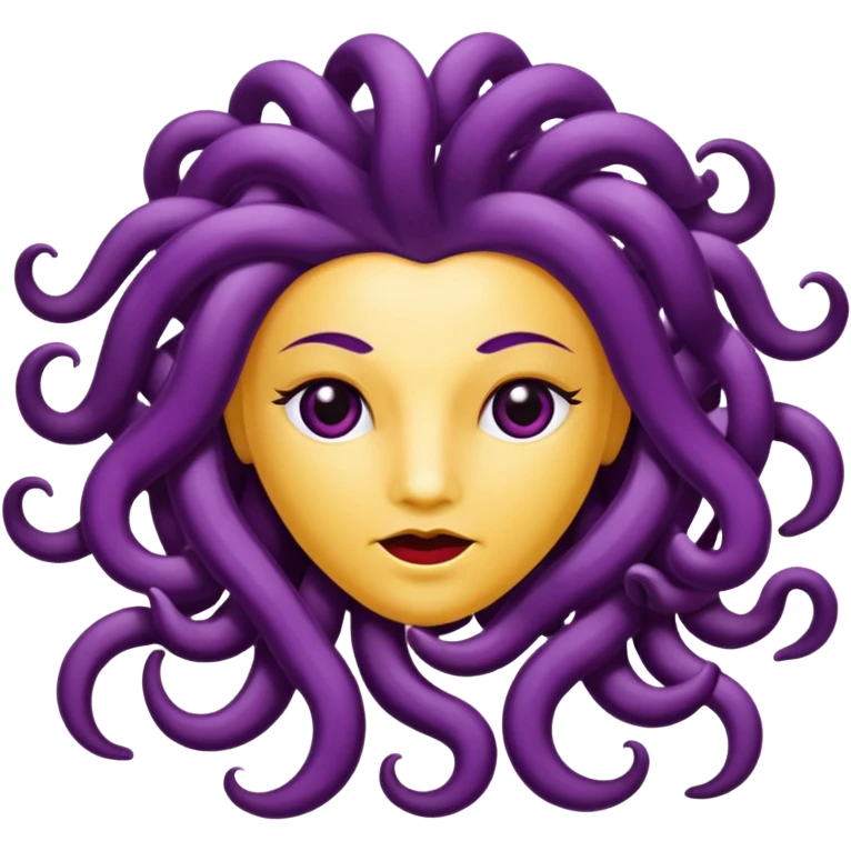 Hazme una medusa con piel de uva morada emoji