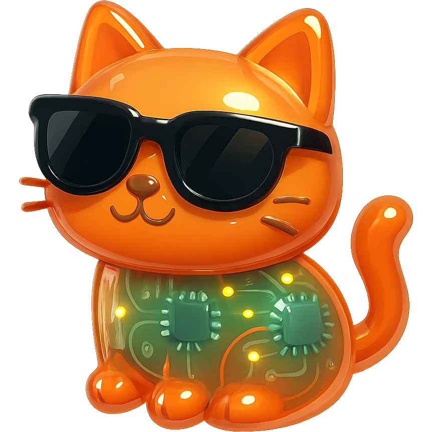 Cat wearing sunglasses emoji