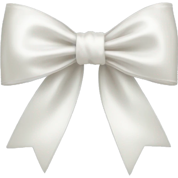 white satin bow emoji