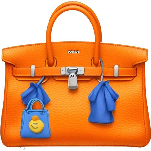 Birkin bag orange emoji