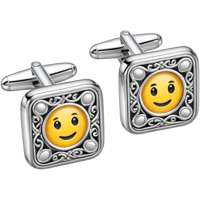 cufflink with no smiley emoji
