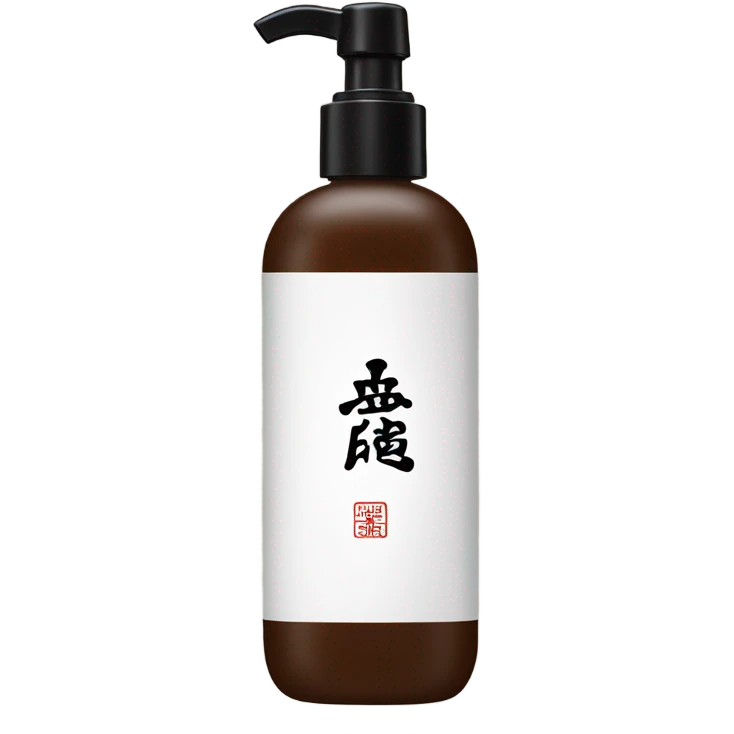 slim and tall brown beauty of joseon oil cleanser bottle with white chinese label and white pump emoji