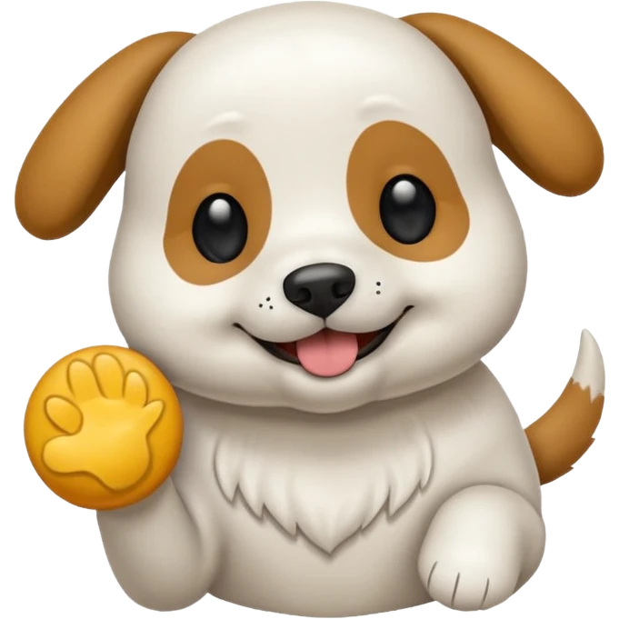 Perro esquiando en sal emoji
