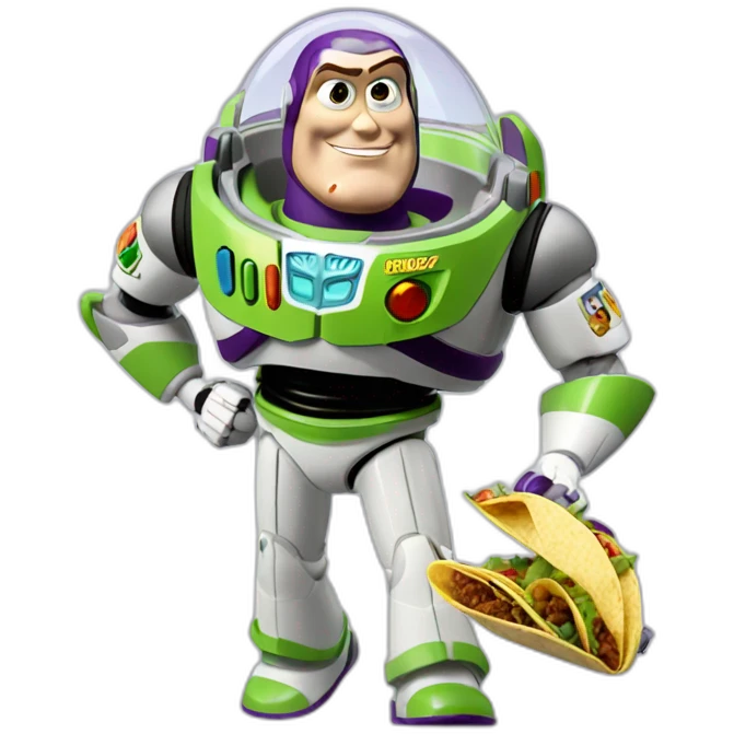 Buzz lightyear eating tacos emoji