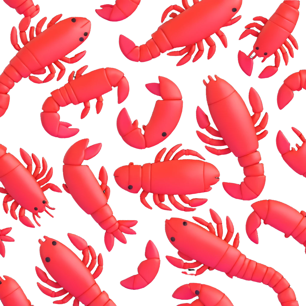 lobsters in love forming a heart shape with their claws emoji