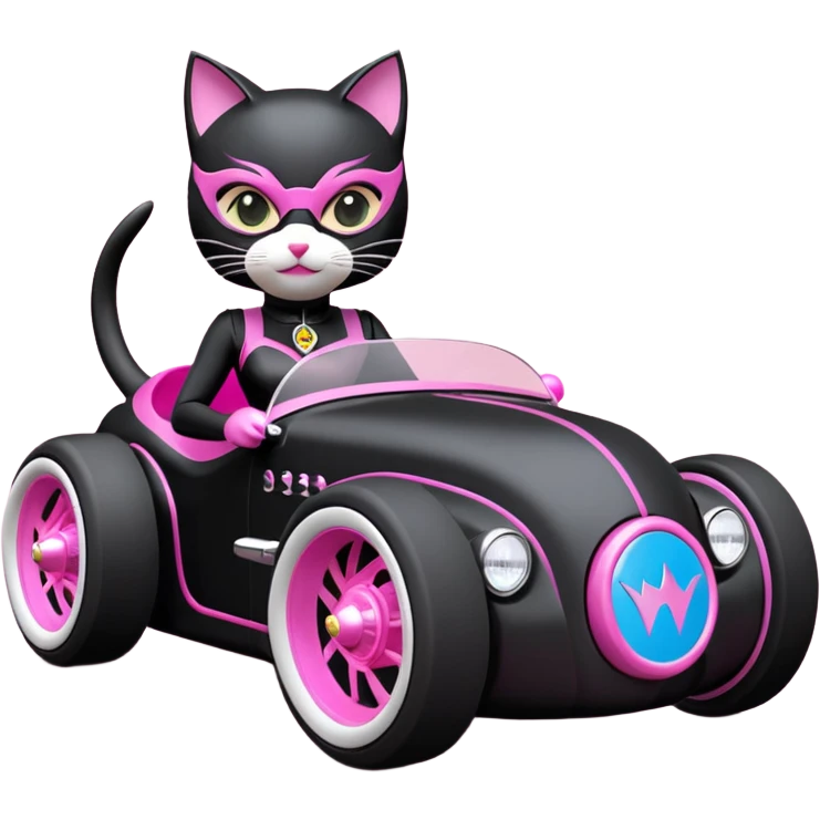 Hot rod Cat Woman’s Catmobile rc car  emoji