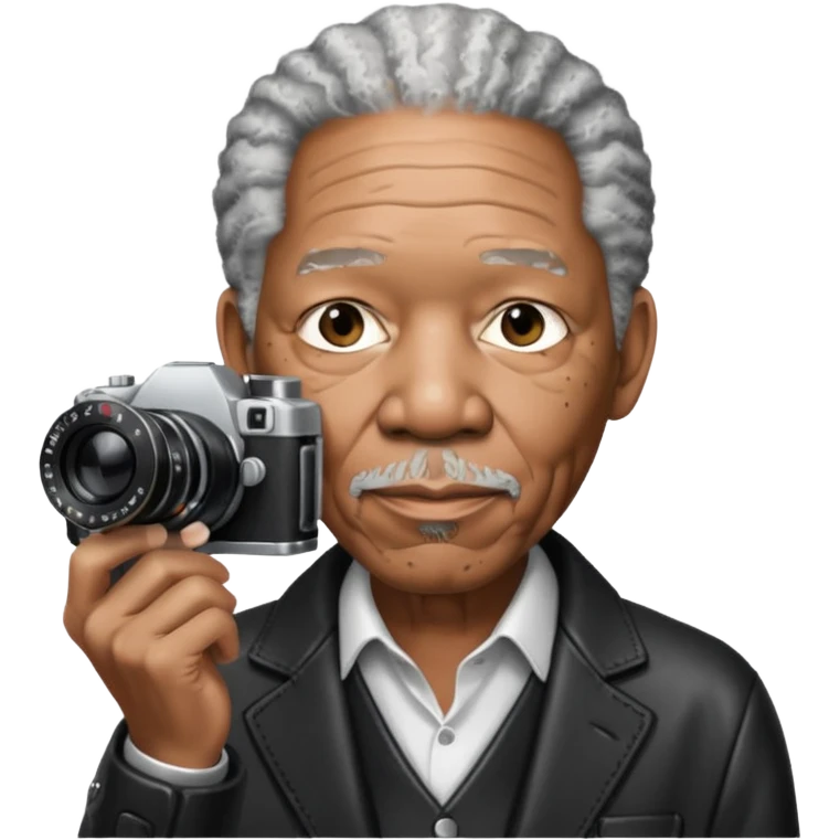 morgan freeman with camera emoji