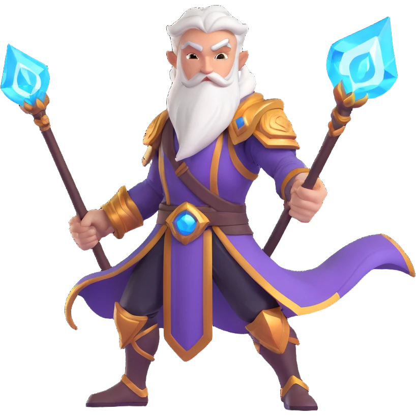 Viktor from League of Legends, dynamic pose, glowing staff, no text, neutral background, emoji style emoji