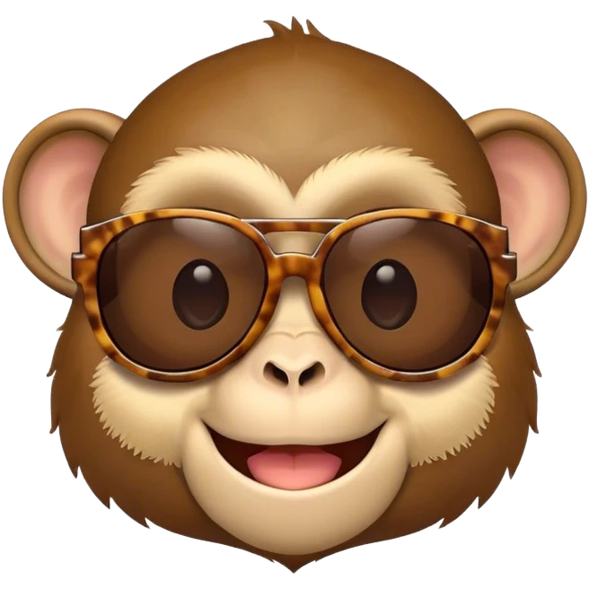 monkey with sunglasses  emoji