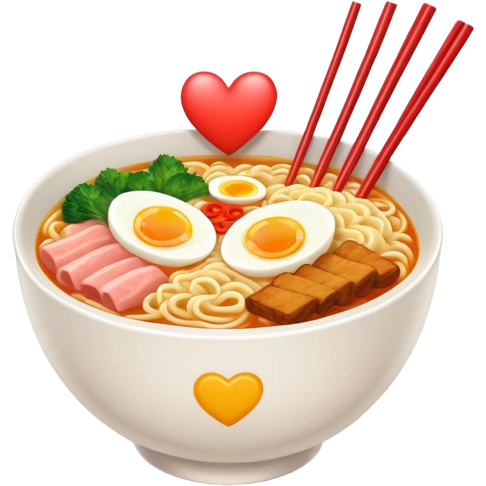 Ramen bowl with heart for 'Dynamite' by BTS emoji
