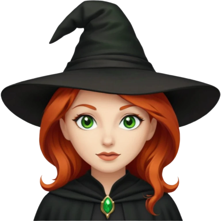 Red haired witch, sassy emoji