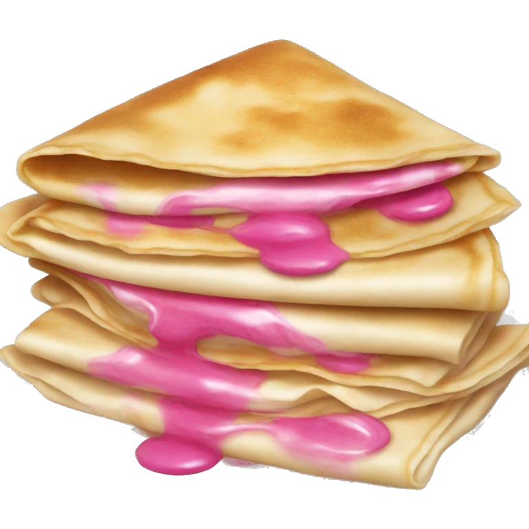 Crêpes avec souce rose emoji