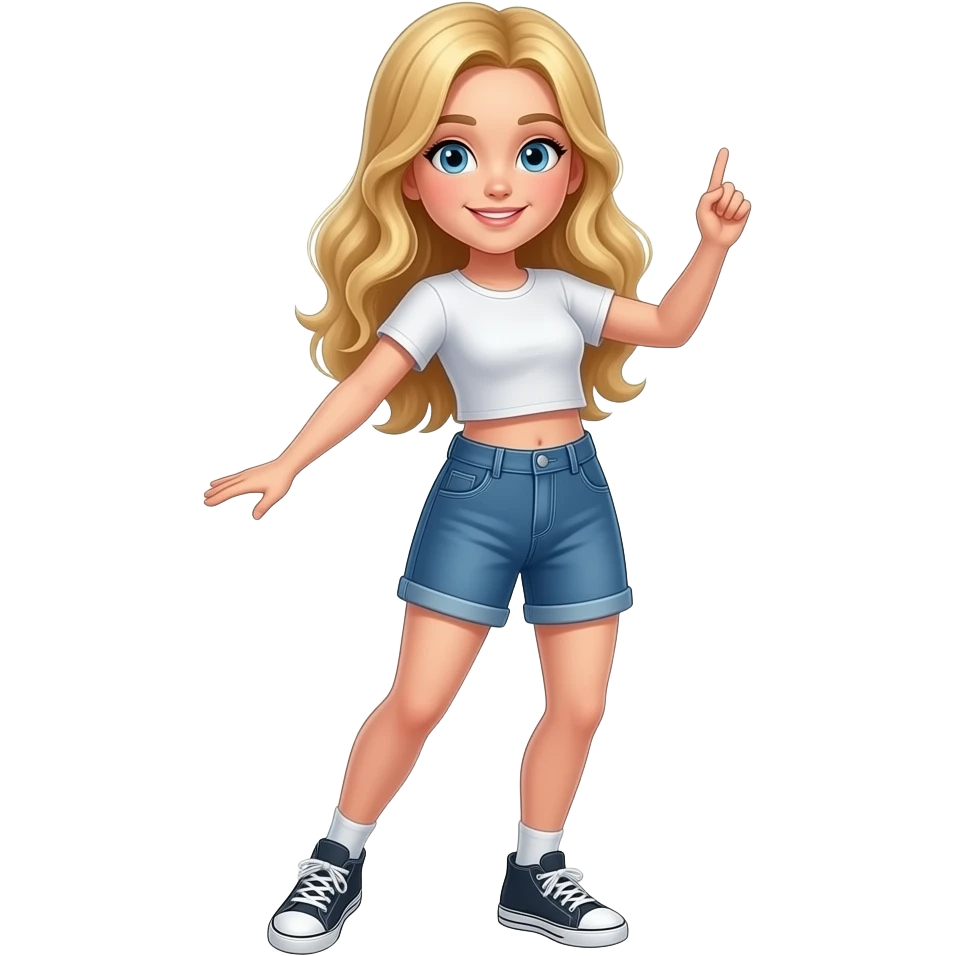 13 year old blond girl dancing emoji