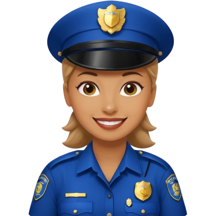 Flirty police emoji