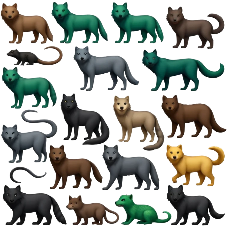Fai emoji su ognuno di questo personaggi del libro della giungla: Akela, Bagheera, Baloo, Kaa, fratel Bigio, Raska, Rama, Ikki, Chill e Mang emoji