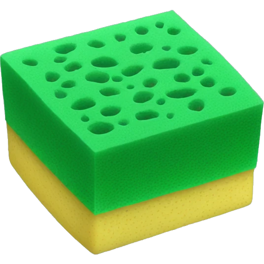 green flat square dish sponge emoji