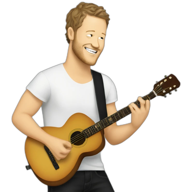 Dan reynolds qui joue de la guitare emoji