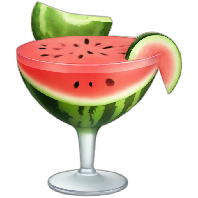 Watermelon cocktail emoji