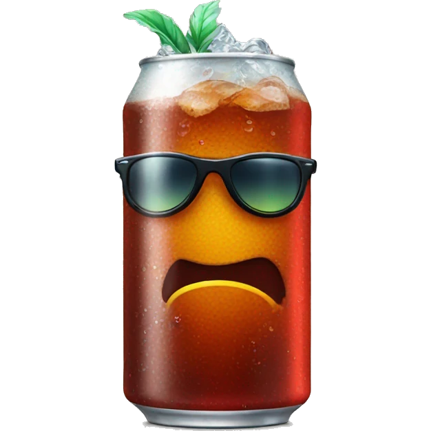 Coke soda with sunglasses emoji