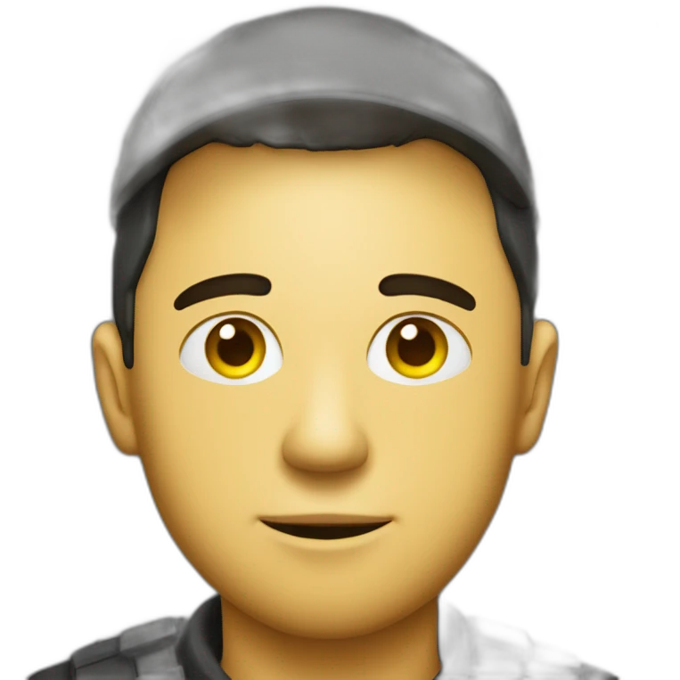 man with yellow "FBI" letters on his cap emoji