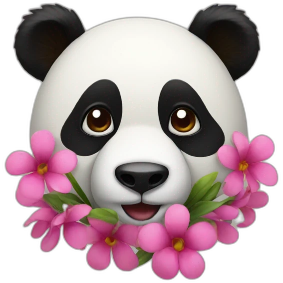 flower panda emoji