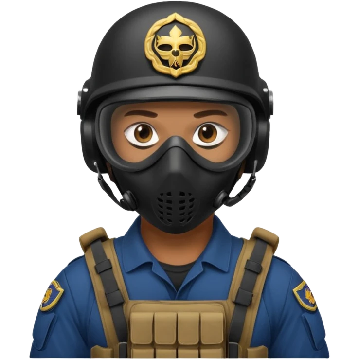 I want an emoji for a male filipino special action force officer with mask  emoji