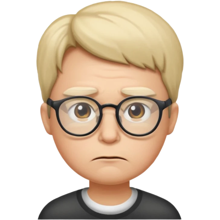 FROWN EXPRESSION WITH GLASSES emoji