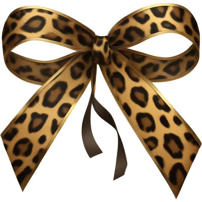 leopard pattern ribbon emoji