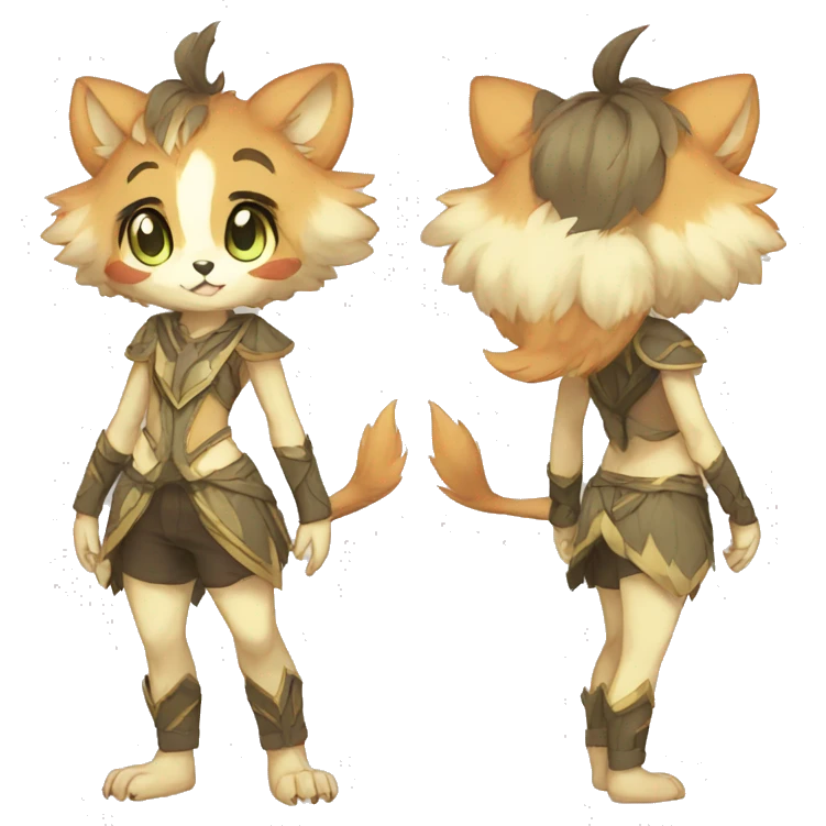 Anthro Sona Fakemon Full Body emoji