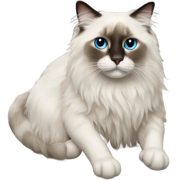 Ragdoll cat swimming pool emoji