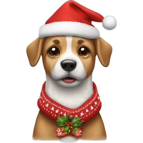 Hund mit weihnachtspullover emoji