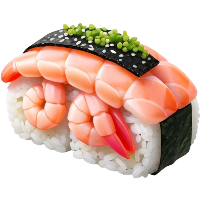 Shrimp sushi emoji